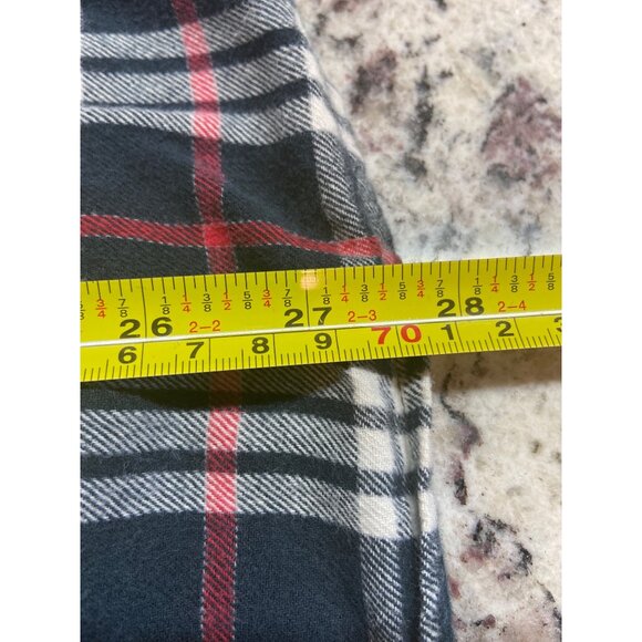 Vintage Hobbs Creek Men Shirt Large Long Plaid Button-Up Navy Red White Gorpcore - Picture 9 of 11